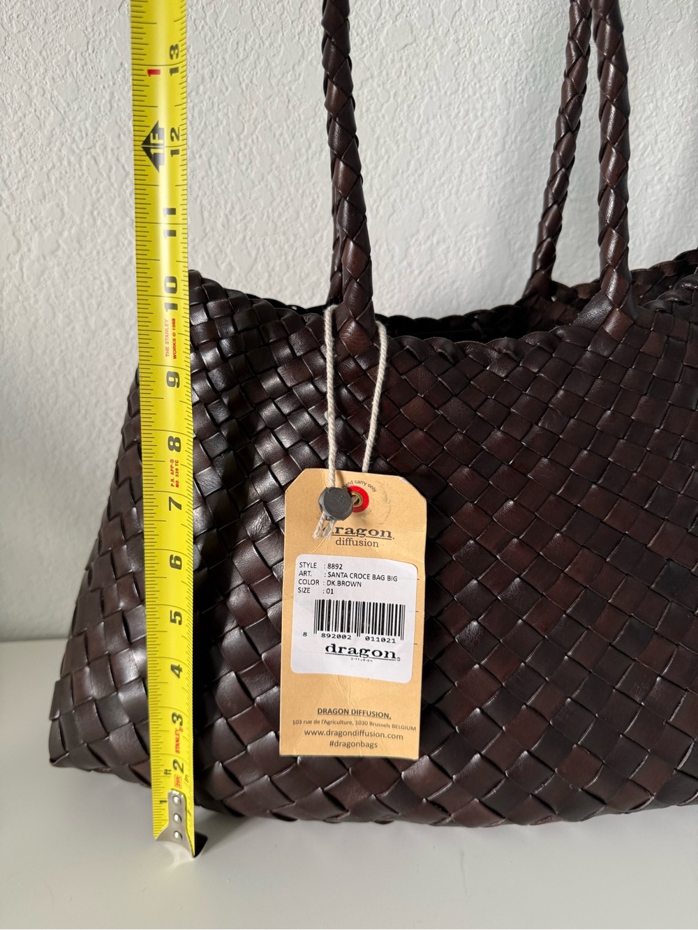 Dragon Diffusion Santa Croce Bag Big Dark Brown - Picture 5 of 13